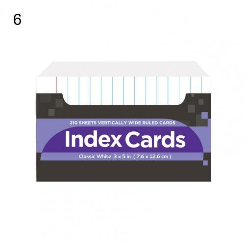 1 Set Neon Index Cards Vibrant Color Eye-catching Paper Ruled Study Index Writing Study Cards Versatile for Home: 6