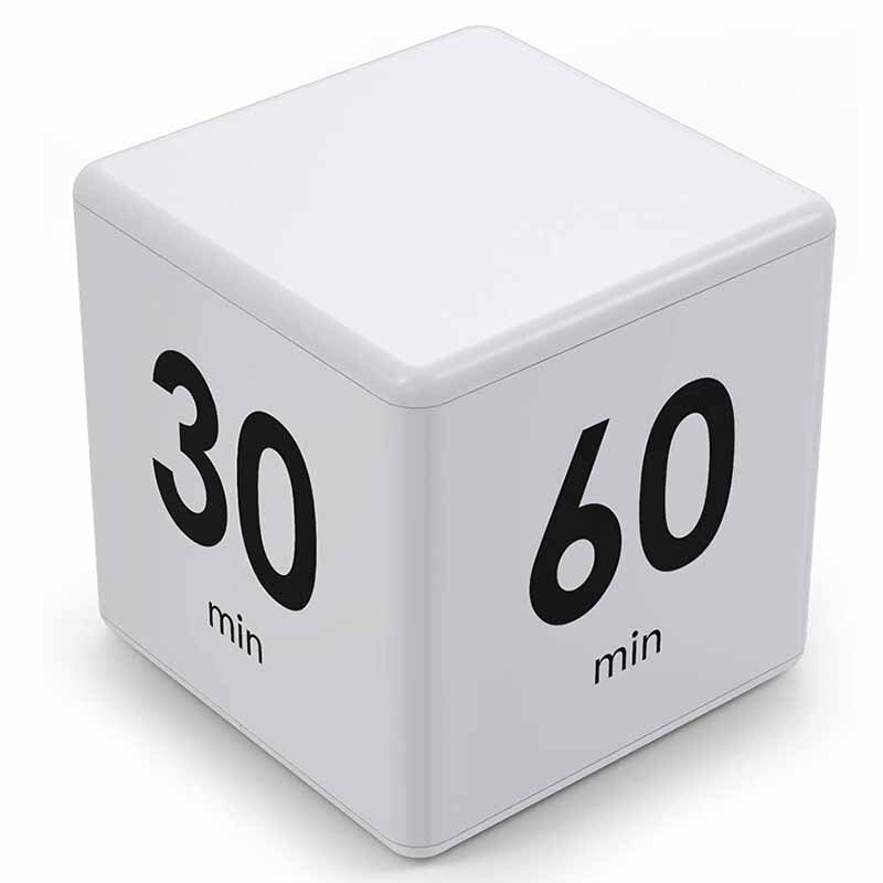 Cube Gravity Flip And Volume Adjustable Kitchen Timer For Kids And Adults Baking Cooking Alarm Clock: 15-20-30-60min