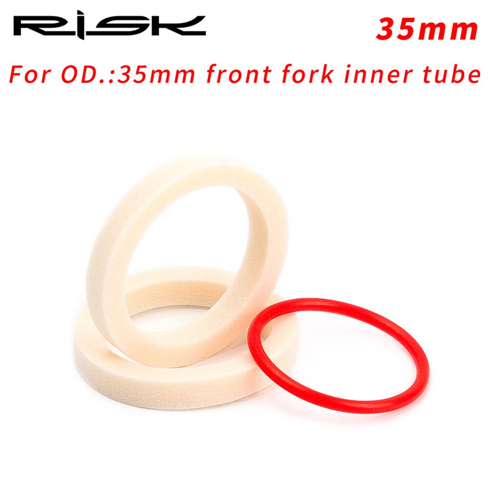 2 stücke Mountainbike Fahrrad Gabel Öl Schwamm Staub Öl Absorbieren Abgedichtet Schaum Ring 32mm/34mm/35mm/36mm Radfahren Zubehör: 35mm