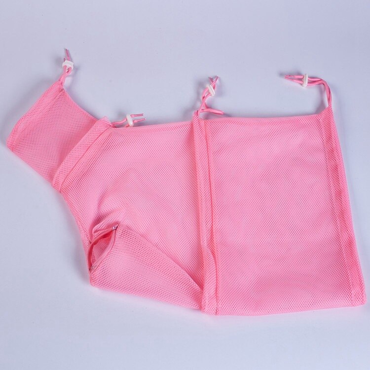 Upgrade Cat Grooming Bag Bathing Shower Mesh Bag Adjustable Breathable Polyester Anti-Bite Anti-Scratch Cat Restraint Bath Bag: B pink