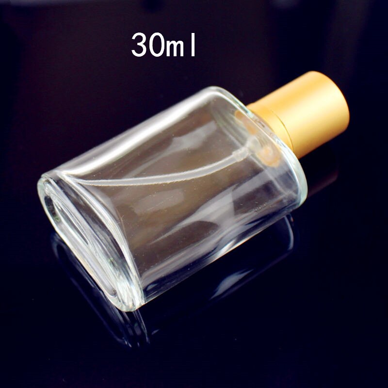 30ml 50ml 100ml Clear Glass Spray Bottle Frosted Square Glass Perfume Bottle Cosmetic Packaging Bottle Vials