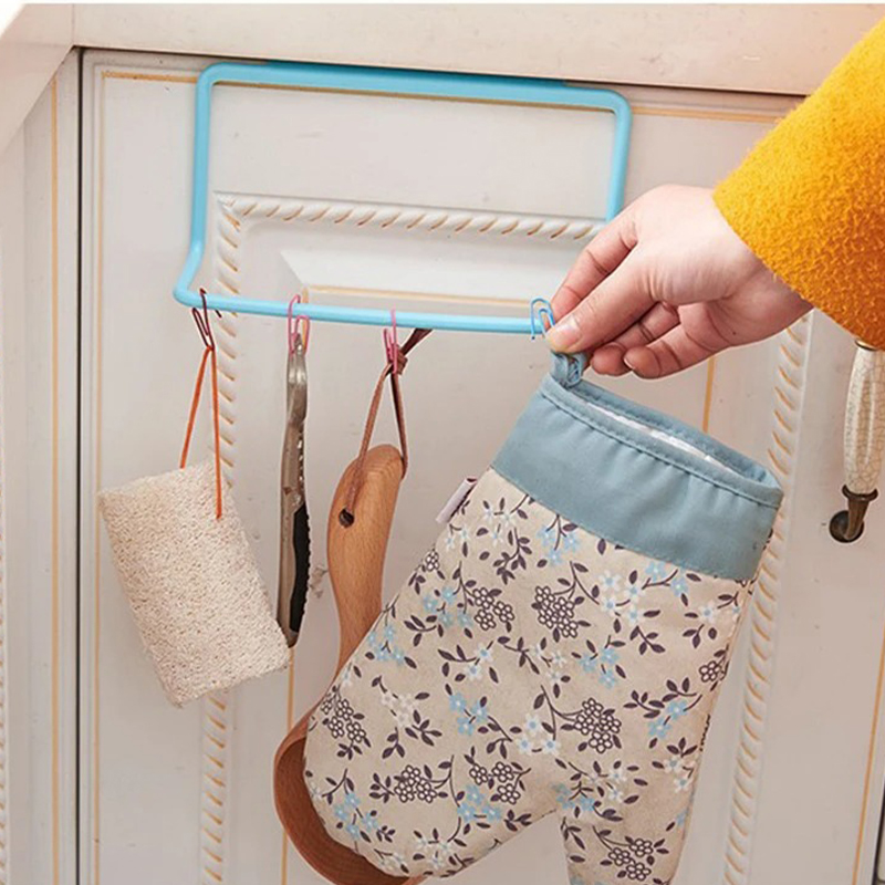 Kitchen Supplies Facilities Towel Rack Seamless Rag Hanger Towel Bar Dishwashing Towel Multi-Purpose Cupboard Storage Rack