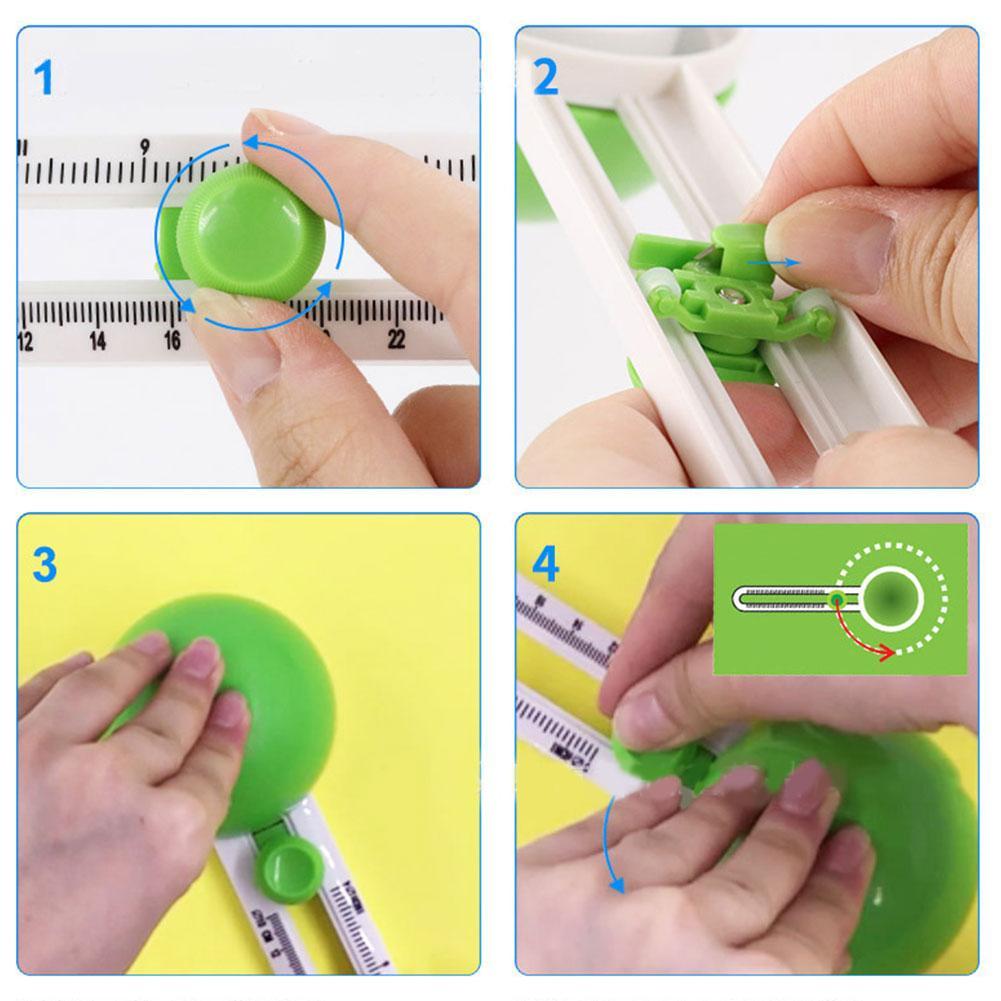 Circle Shape Cutter Handicraft Cutting Tool Diy Round Patchwork Cutting Compass Circle Paper-cutting Scrapbooking T3R0