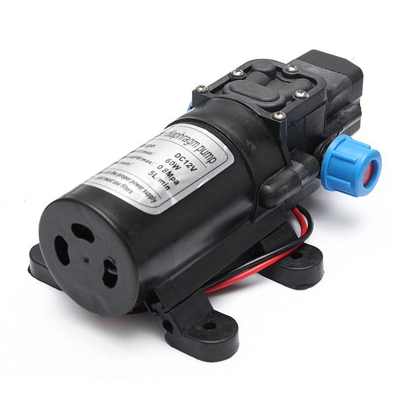 DC 12V 120PSI 5L/MIN Agricultural Electric Water Pump Black Micro High Pressure Diaphragm Water Sprayer Car Wash 12 V
