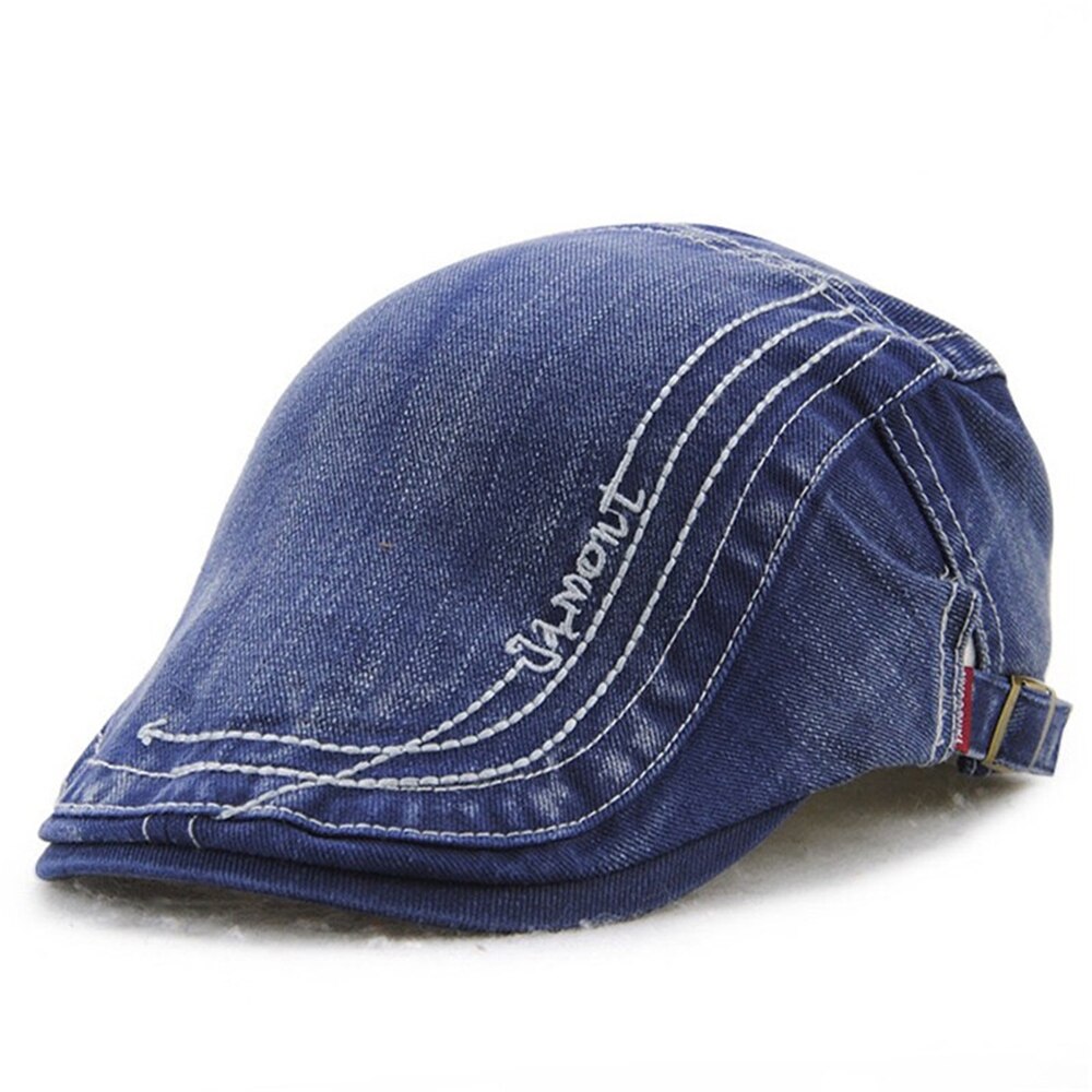 Gorro Vintage de algodón para hombre, gorra informal con visera ajustable, Boinas planas Retro, ropa de calle, sombrero de Golf para otoño,