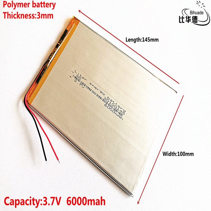 Batterie lithium-ion pour tablette Digma optima 30100145, 10.6 mah, 6000 V, polymère, 3G, TT1006MG, pour irbis tz172, 3.7