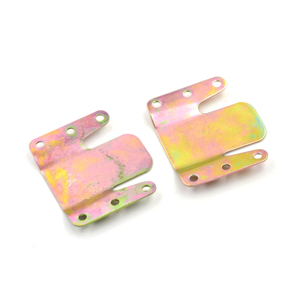 2 pcs Interlocking Style Furniture Connector With 12 Screws Metal Iron Sheets Mountain Shaped Sofa Sectional