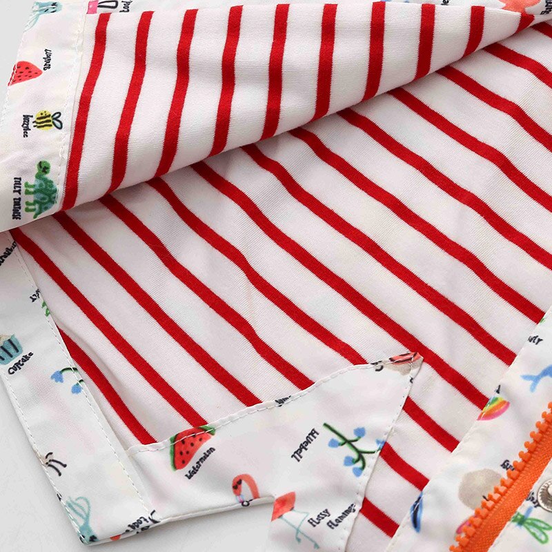 Lente Herfst 2 3 4 6 8 10 12 Jaar Kinderen Uitloper Cartoon Print Lange Mouwen Wit Hooded jas Voor Baby Kids Meisjes