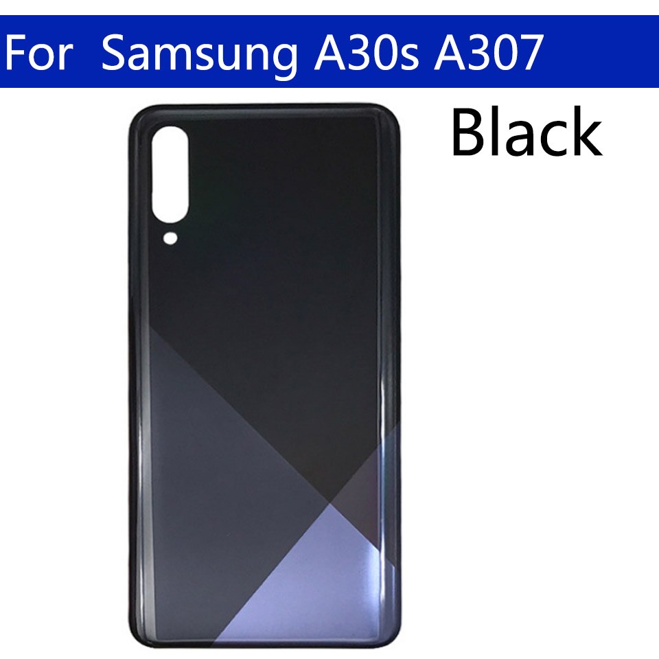 Cubierta de batería trasera para Samsung A30S, A307, SM-A307FN, A307G, carcasa de puerta trasera, Panel de vidrio, pieza de repuesto