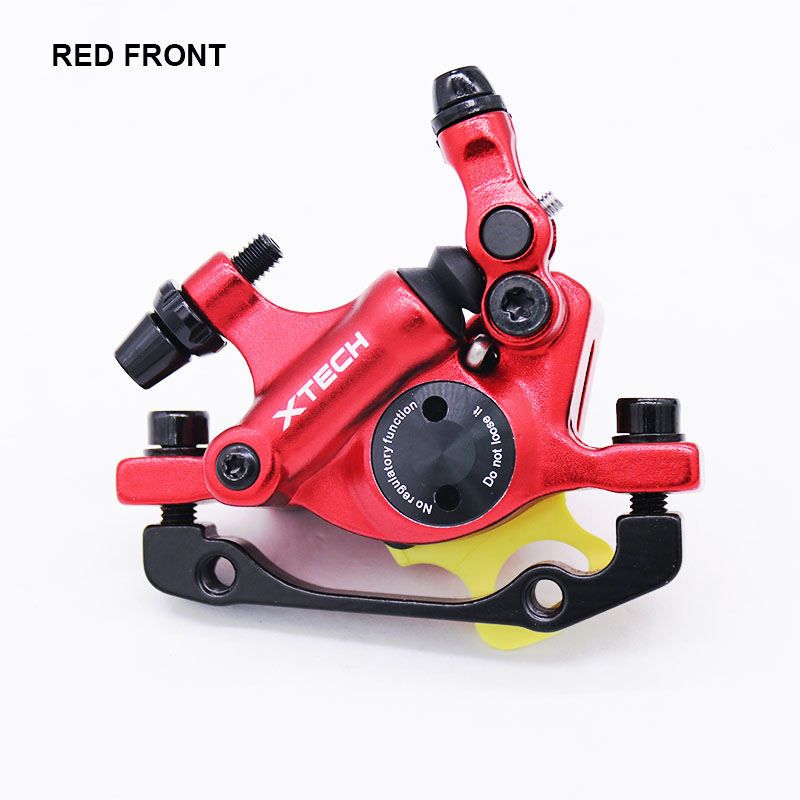 ZOOM XTECH-pinzas de freno de disco hidráulico HB100 para bicicleta de montaña, delanteras y traseras, 120/140/160/180MM, MT200 M315: Red Front