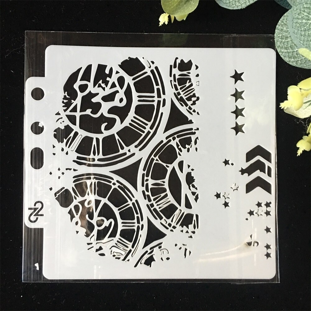 13cm Butterfly Rose Flower DIY Layering Stencils Wall Painting Scrapbook Coloring Embossing Album Decorative Card Template: C
