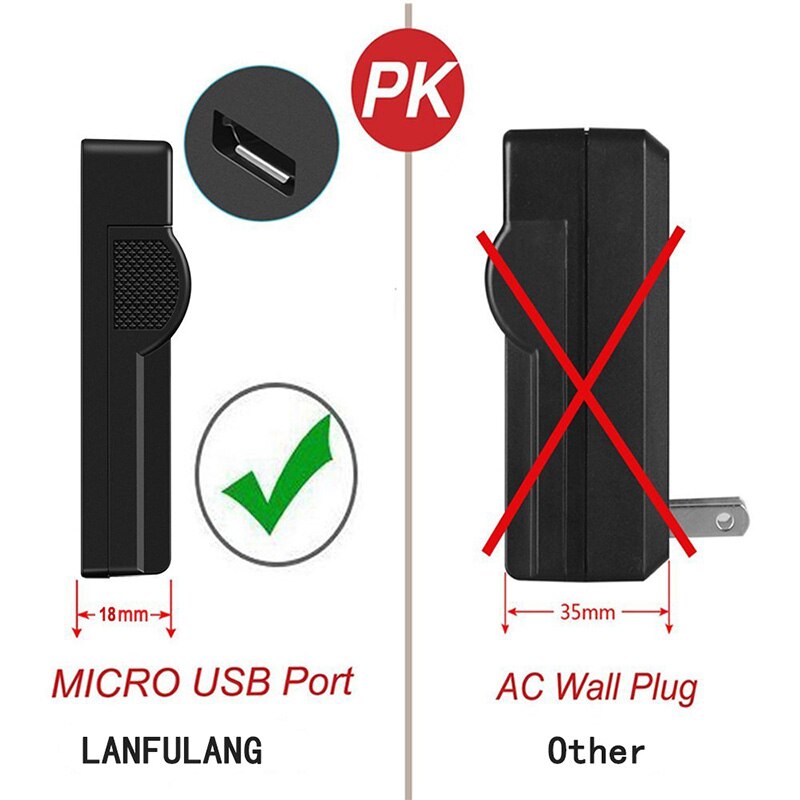 LANFULANG NP-FP50 NP FP50 Micro USB Charger for Sony DCR-DVD705 DCR-HC20 DCR-HC21 DCR-HC22 DCR-HC23 DCR-HC24 DCR-HC30S DCR-HC32
