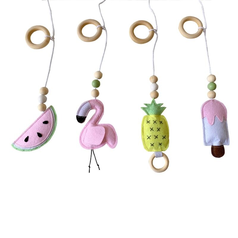 4 st fitnessställhänge i massivt trä babygym leksak hängande prydnader rumsinredning giftfria och smaklösa hängande tillbehör: 1