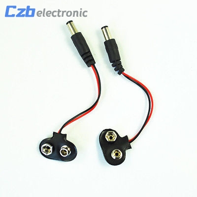 2 STUKS 9V Dc Batterij Kabel Plug Clip Vat Jack Connector voor Arduino DIY IK T type