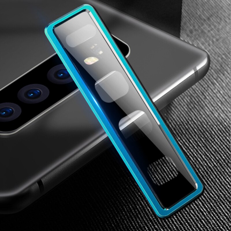 Film de protection d'écran anti-empreintes digitales en verre trempé pour Samsung Galaxy S10 S10 Plus: blue For S10Plus