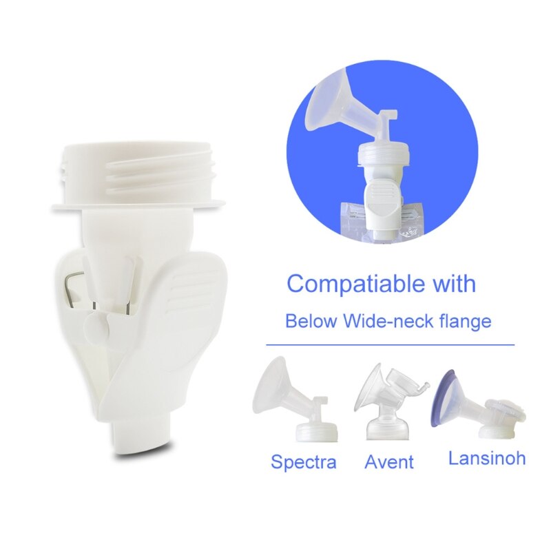 Sacs de stockage de lait maternel de bébé pince de convertisseur d'adaptateur d'agrafe pour le connecteur Standard de tire-lait de calibre