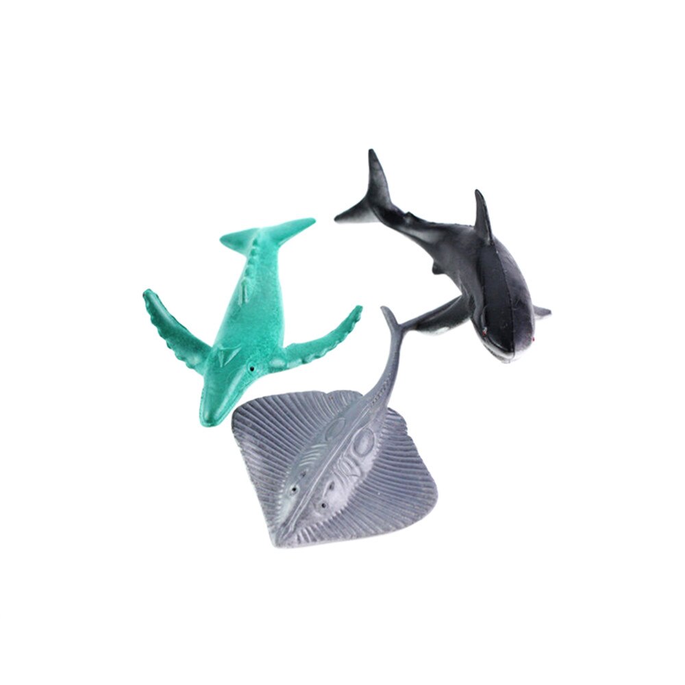 24Pcs Ocean Sea Life Simulatie Diermodel Sets Walvis Schildpad Krab Dolfijn Actie Toy Figures Kinderen Educatief Speelgoed # YL10