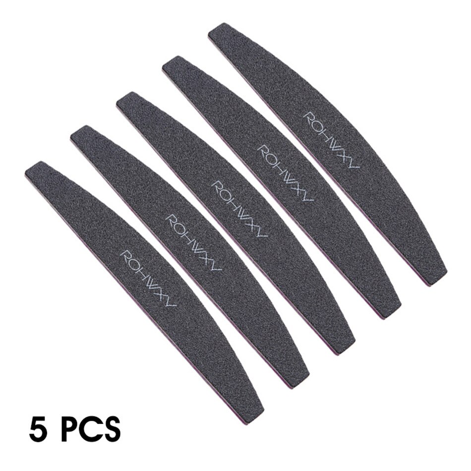 ROHWXY 1/5pcs Nail File Set 100/180 Sanding Buffer Block Pedicure Manicure Buffing Polish Beauty Tools Nail Files