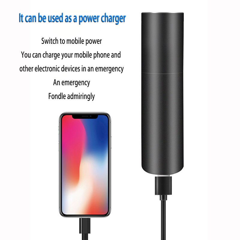 Outdoor Lighting Flashlight LED Mini Q5 Aluminum Alloy Flashlight Can Do Emergency Charger Kit Compact USB Direct Charge