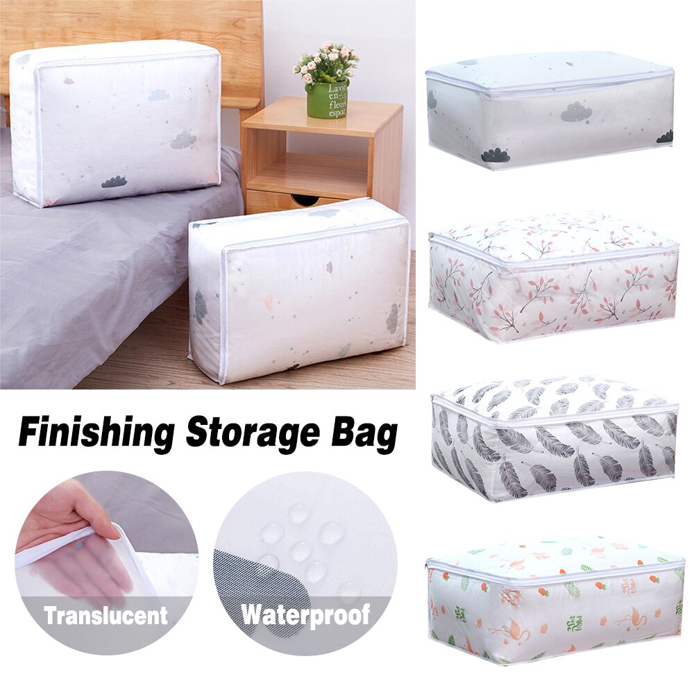 Foldingstorage bag klær sengetøy teppe skap arrangør boks poser etterbehandling garderobe container