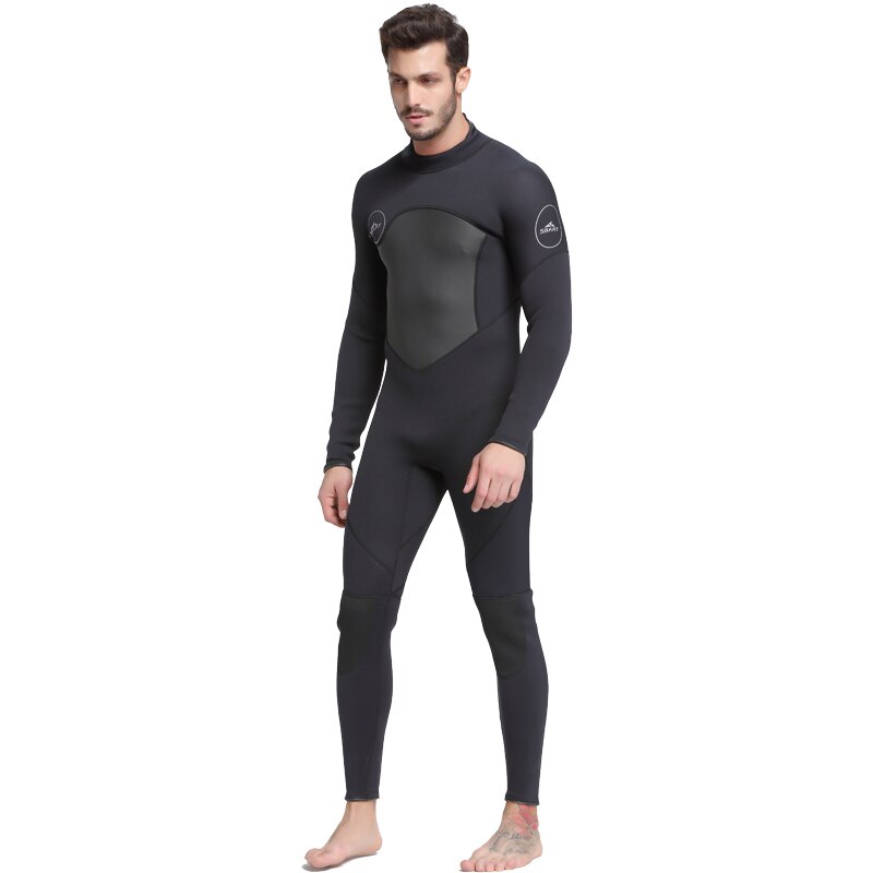 Men's 3mm Neoprene Wetsuits Back Zip Full Wetsuit Blue/Black Long Sleeve for Snorkeling, Scuba Diving, Surfing: 1070A / XXL