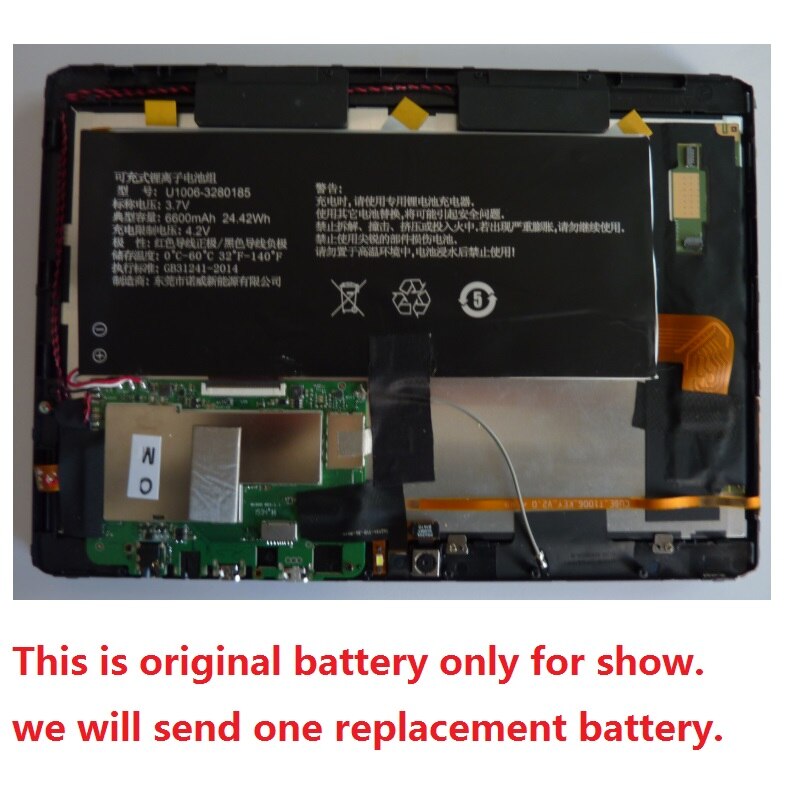 Battery for CUBE ALLDOCUBE iPlay10 Pro WFI MT8163 Tablet PC Lipo Rechargeable Accumulator Replacement 3.7V U1006-3280185