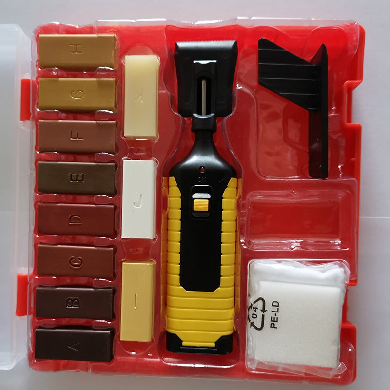 Laminate Repairing Kit Wax System Floor Worktop Sturdy Casing Chip Scratches Mending Tool Set Damaged Laminated Flooring Kitchen