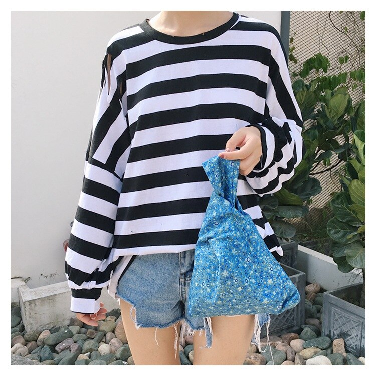 Bloemen Meisjes Japanse Stijl Pols Zak Draagbare Wandeling Telefoon Key Coin Bag Enkele Leuke Shopping Tote Polsbandjes Voor Lady: lansijin