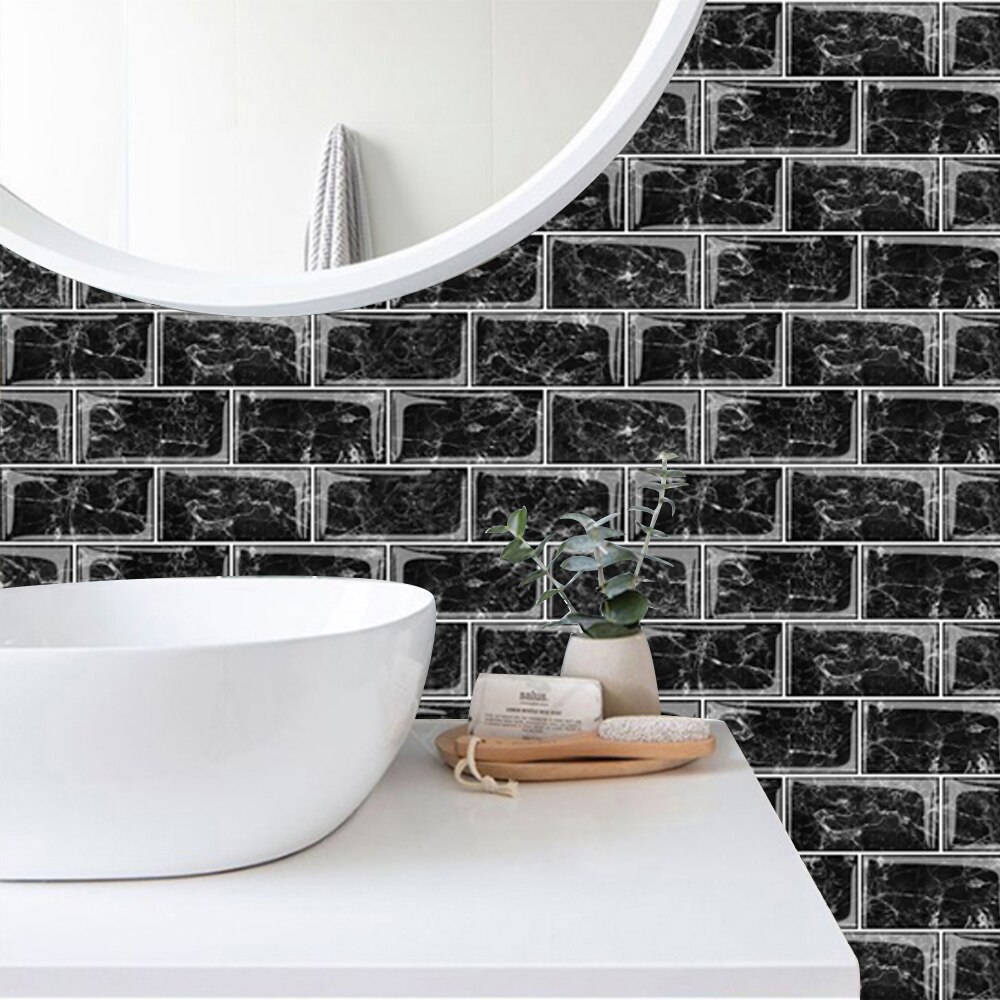 Pvc Zelfklevende Muursticker Tegel Sticker Keuken Badkamer Woonkamer Diy Decoratieve Behang Waterdicht En Oilproof
