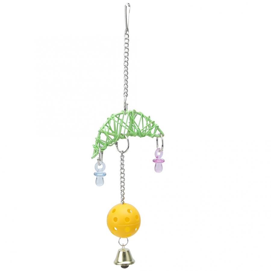 6 Styles Brain Game Toy Plastic Pet Bird Chewing Biting Hanging Tooth Grinding Natural Straw Plaiting Cage Toys Parrots Supplies