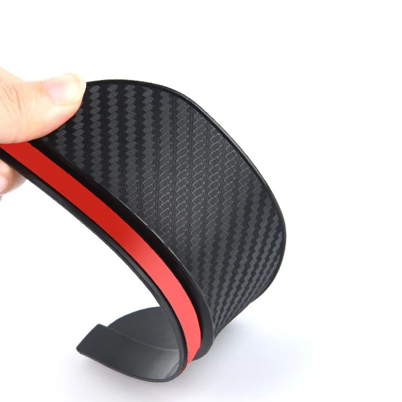 2 pçs espelho retrovisor do carro chuva sobrancelha protetor escudo viseira de fibra carbono retrovisor do carro lateral neve viseira capa chuva acessórios