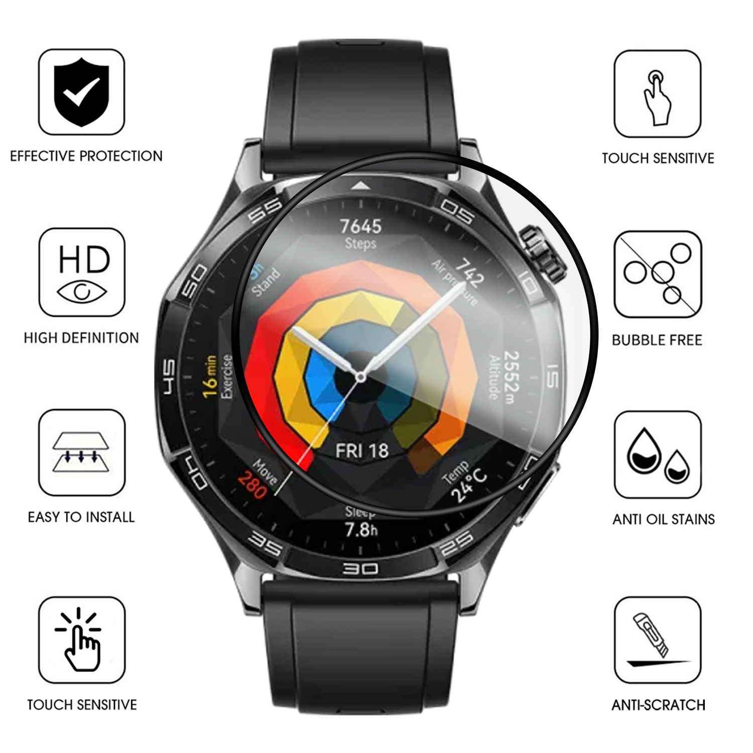1-5Pcs Screen Protector for Huawei Watch GT4/GT5 41mm 46mm Smartwatch Soft Protective Film for Huawei Watch GT5 Not Glass Cover