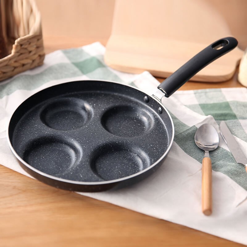 Goodfeer Aluminum Alloy Compartment Frying Pan with Plastic Handle Non-stick Boiled Egg Cooker Cookware Set Kitchen&Dining