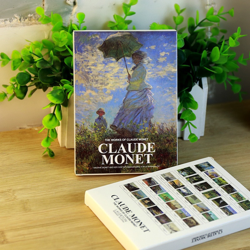 Monet – carte de vœux créative, 30 pièces, nouvelle série d&#39;artiste, DIY, cartes postales, d&#39;anniversaire, carte de Message