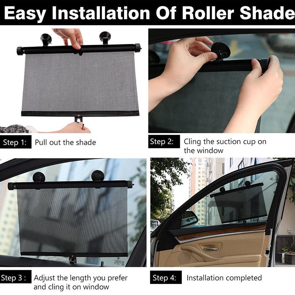 URAQT Autoruit Zonnescherm, 2 Pack Mesh Auto Zij Achterruit Zonnescherm Cover Blokkeert UV-stralen, Auto Zonnescherm Bescherm wassenen tegen Zonnebrand, Zonneklep Past op de meeste Voertuigen (M