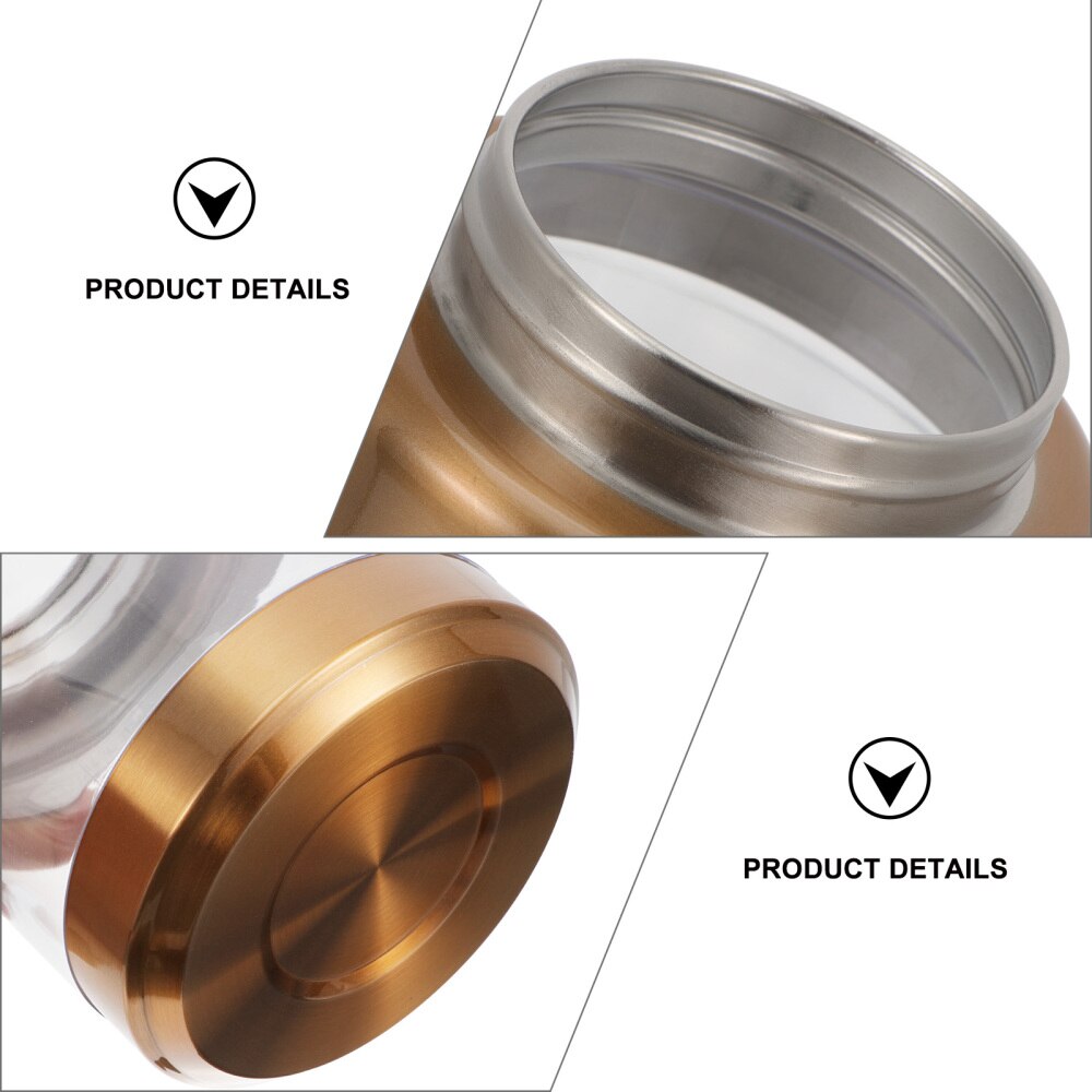 Stainless Steel Storage Jar Transparent Airtight Canister Empty Storage Tank