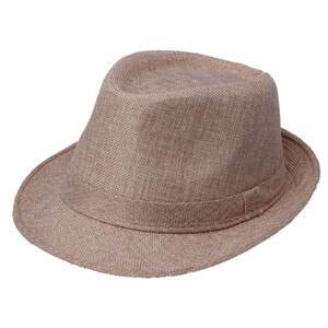 Unisex Cuban Style Fedora Trilby Hat Gangster Panama Short Brim Cap Sunhat: dark khaki