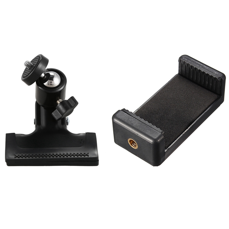 TTKK Metal Photo Studio Flash Spring Clamp Clip &amp;amp; 1/4 Inch Flash Shoe Screw Adapter Tripod Mount Phone Clip Holder