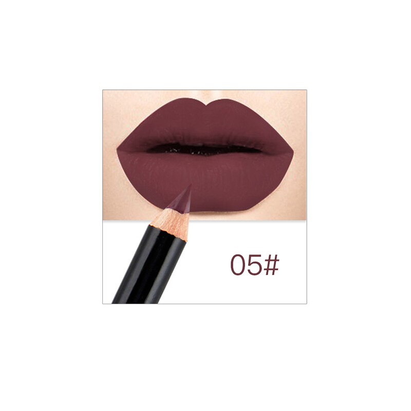 12 färger lipliner makeup vattentät lip liner penna set hjl 2018