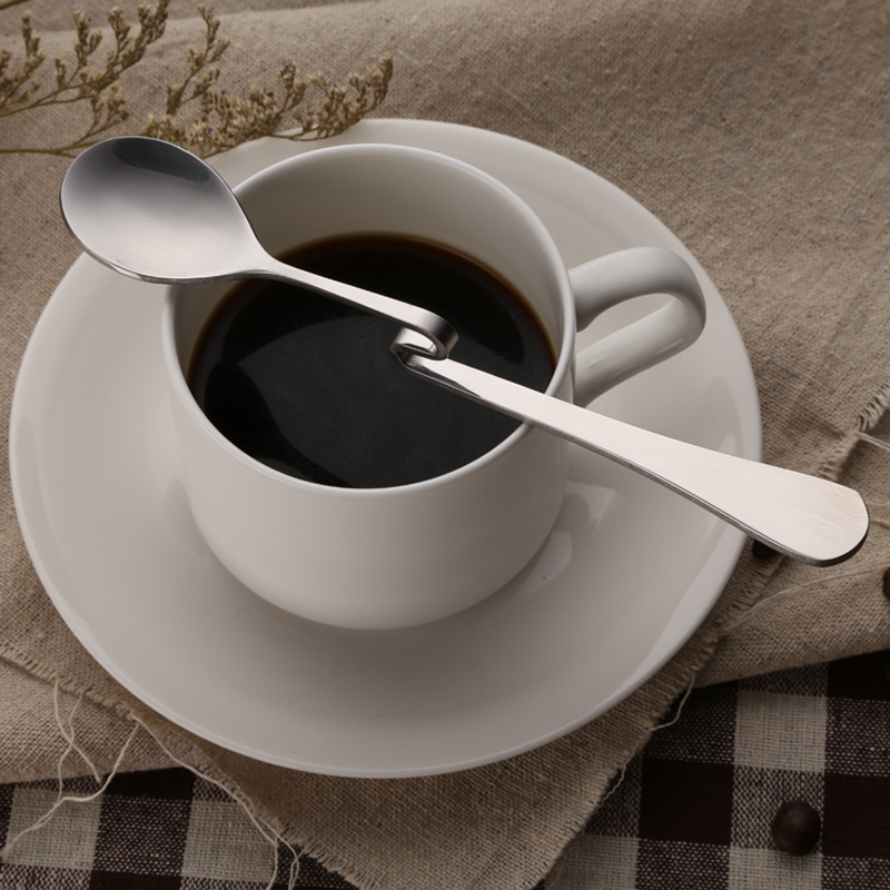 BalleenShiny-cucharas de mango largo y suspensión de acero inoxidable, cucharón de condimentos, cuchara de torsión colgante, taza de café y postre: T1 Large