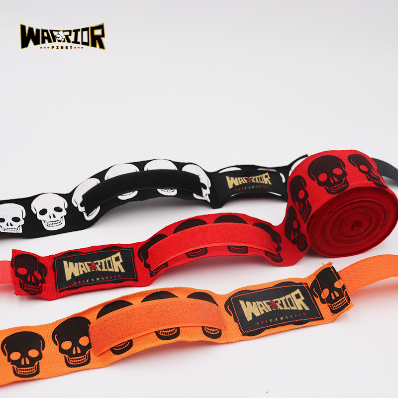 Envolturas de mano de boxeo MMA, Muay Thai, Kick Boxing, vendas de entrenamiento, correas deportivas, 3M/5M de longitud, estampado de Calavera, 1 par
