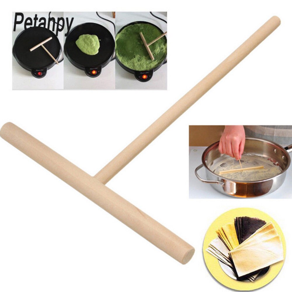Palo esparcidor de madera para hacer crepes, herramienta de cocina para el hogar, restaurante, cantina, suministros especiales