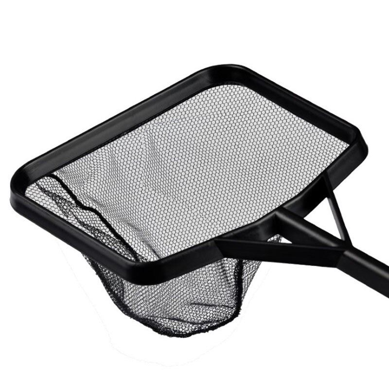 Black Aquarium Accessories Long Handle Square Aquarium Fish Tank Fishing Net Landing Net for Fish Durable Products Accessories