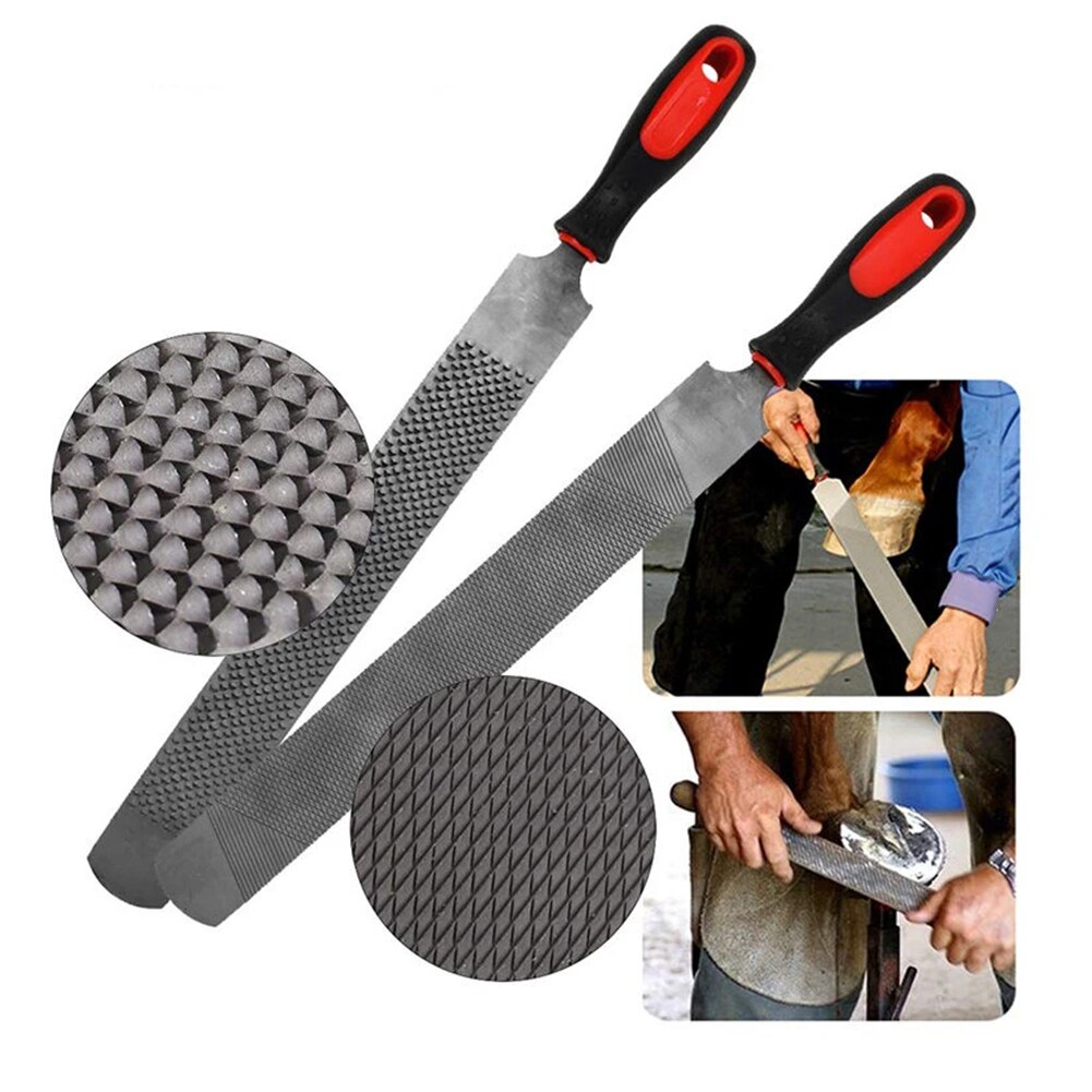 3pcs Nipper Cutter Shoeing Hoof Trimming Set Manicure Farriers Equestrian Care Tool File Rasp Horse Cattle Repair Double Side