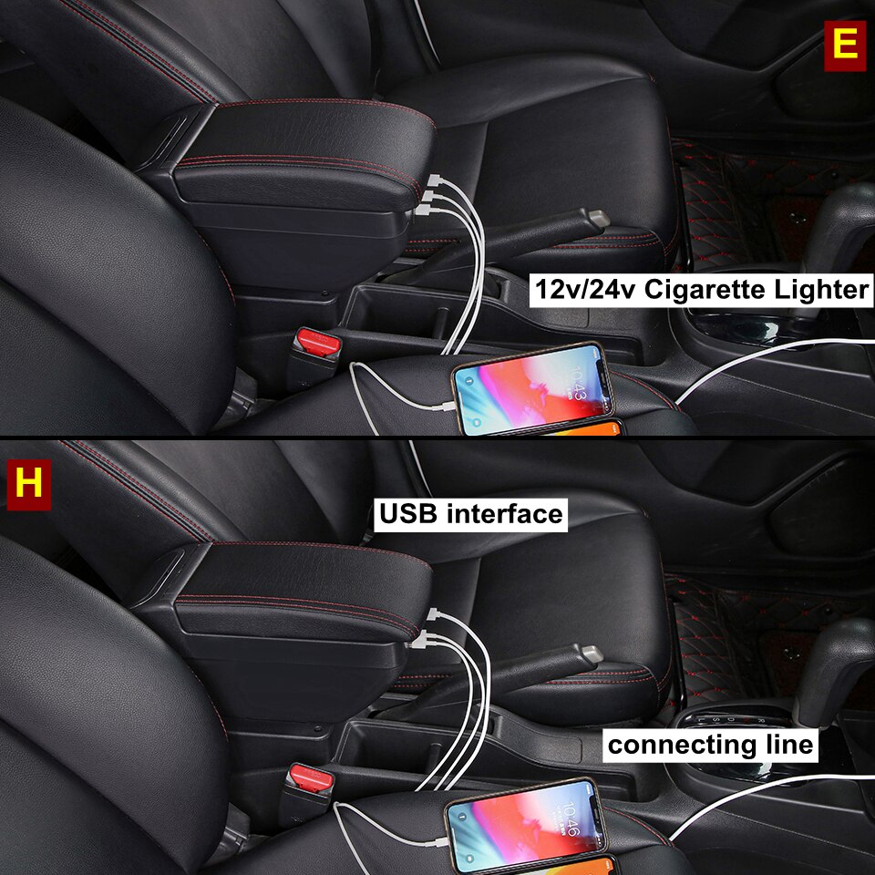 Armsteun Doos Voor Toyota Yaris Vitz Vios Dual Layer Grote Ruimte Centrale Winkel Met Bekerhouder Asbak usb Opladen