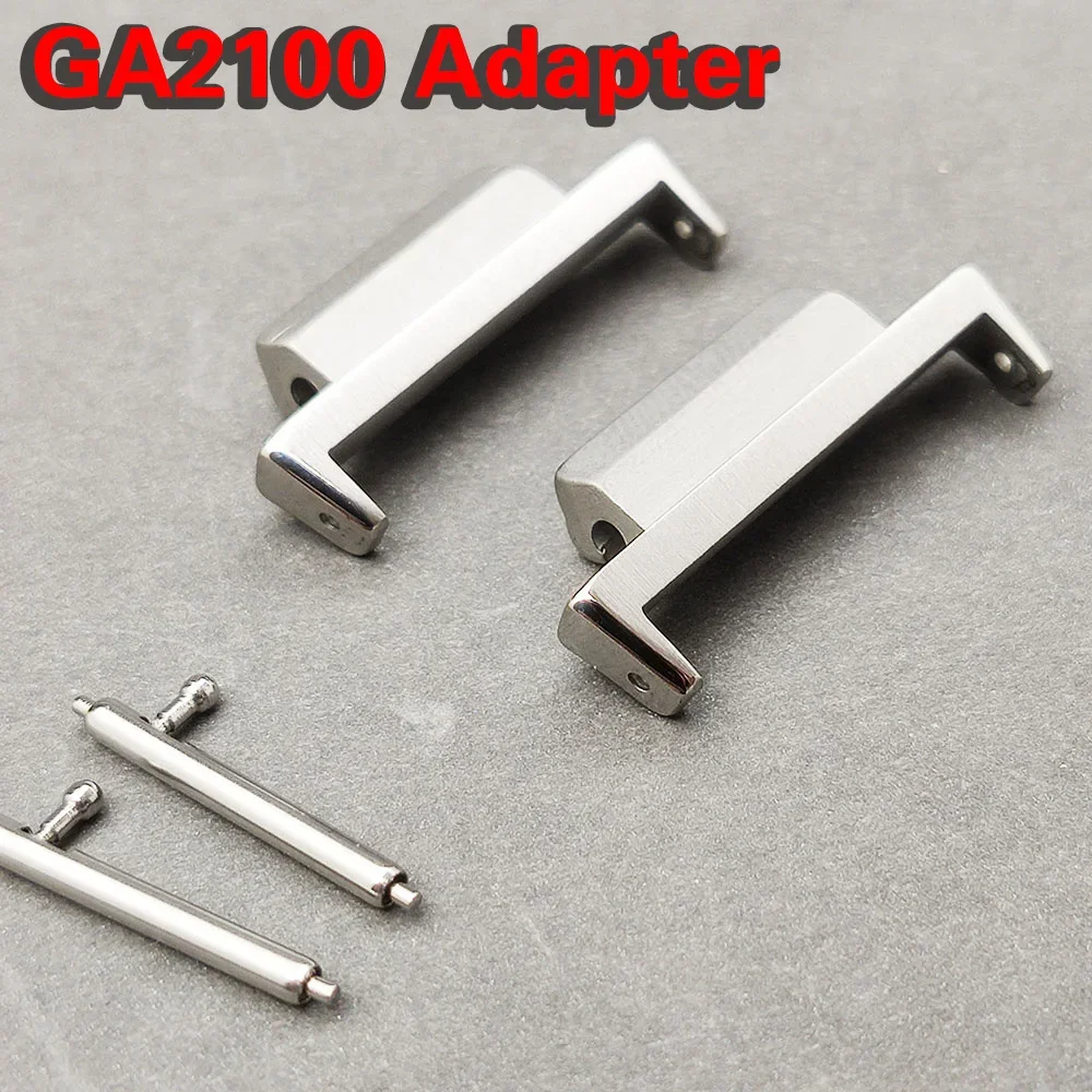22mm Width Band Stainless Steel Adapter for Casioak GA2100 GA-2100 GAB2100 Refit Connector Accessories