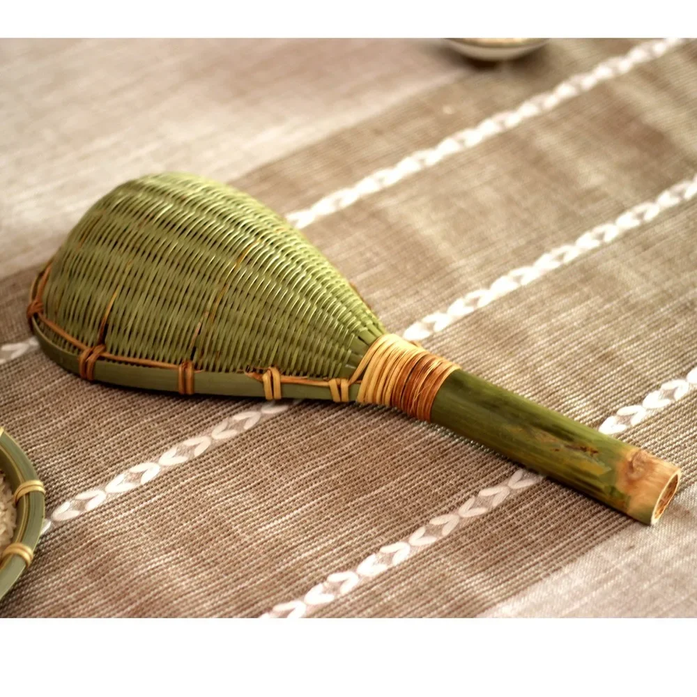 Bamboo Products Kitchen Supplies Handmade Bamboo Braided Rice Colander Soup Spoon Noodles Household Drain Spoon