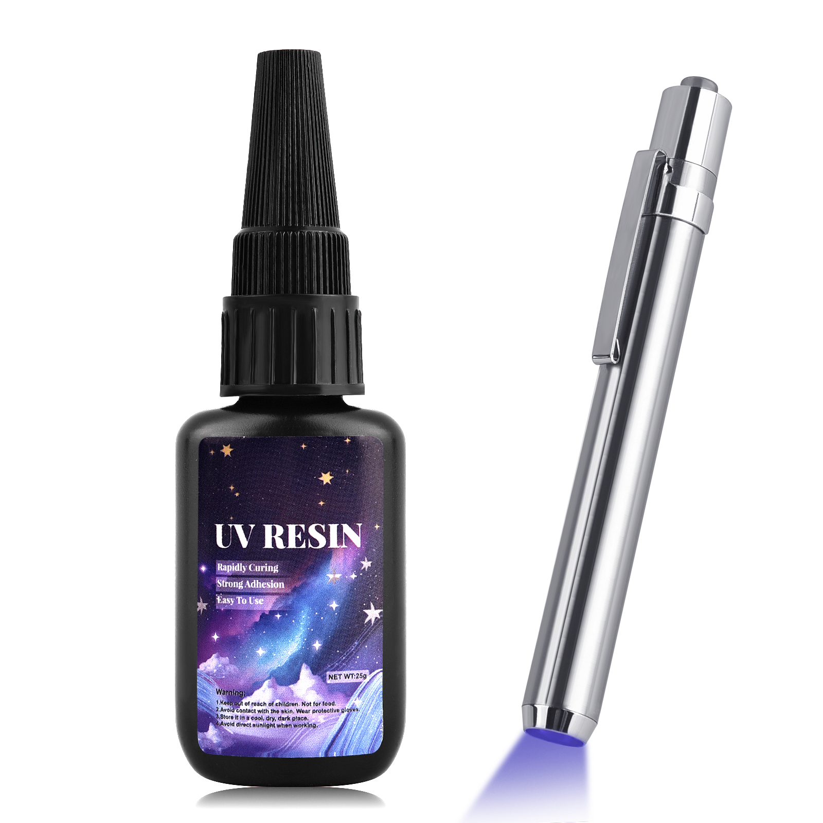 UV Bonding & Welding Glue Kit Super Bonding UV Glue or Black Light Quick-Drying For Bonding Glass, Metal, Wood DIY Craft Decor