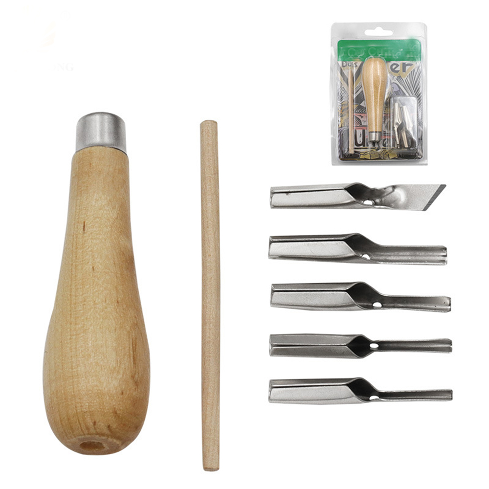 7-in-1-Schnitzwerkzeug, praktisches Gravurmesser-Set, DIY, tragbar, ABS, LInoleum-Schneider, Kunstbedarf, ergonomische Schulgravur