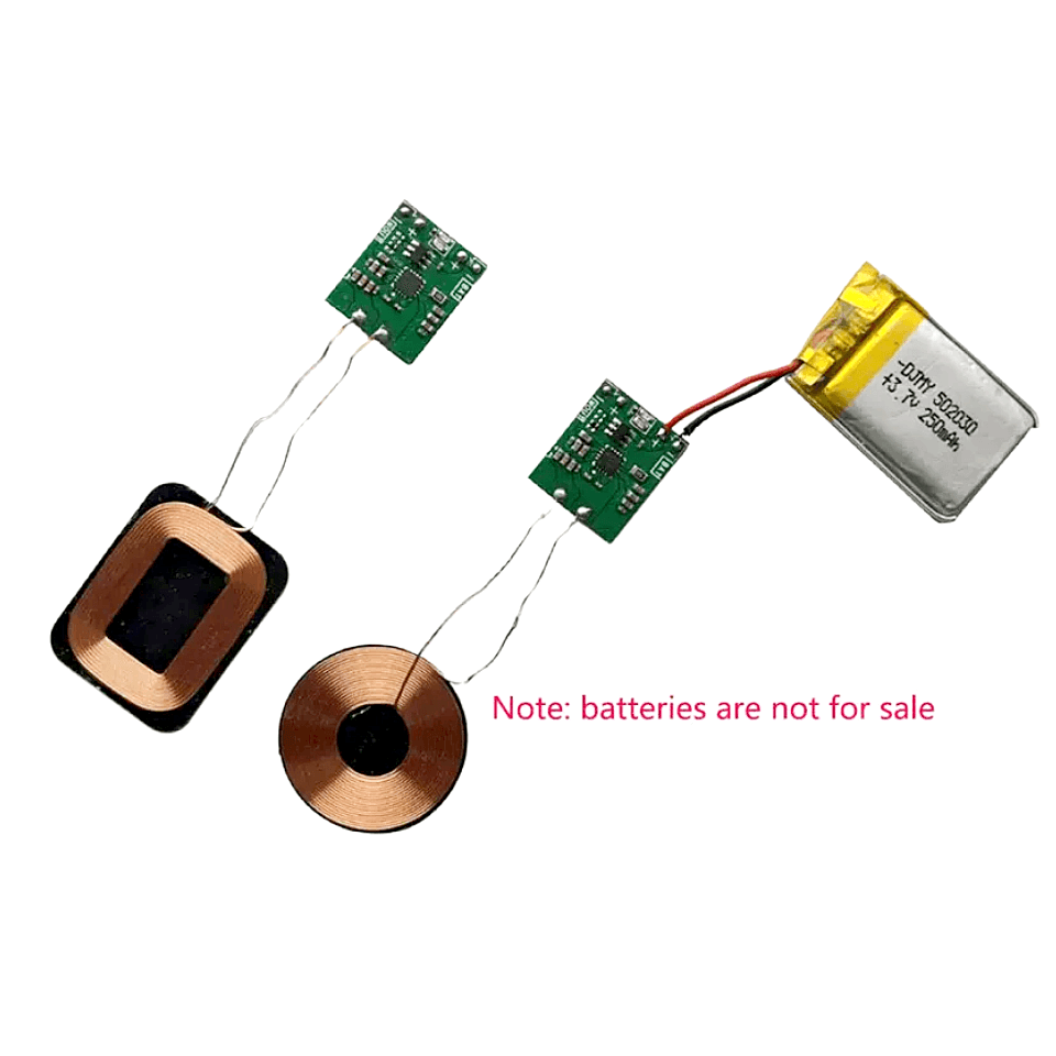 [lithiumbatterij draadloos opladen] 5W draadloos opladen ontvangermodule kleine spoel ingebouwd 3,7V modificatieschema